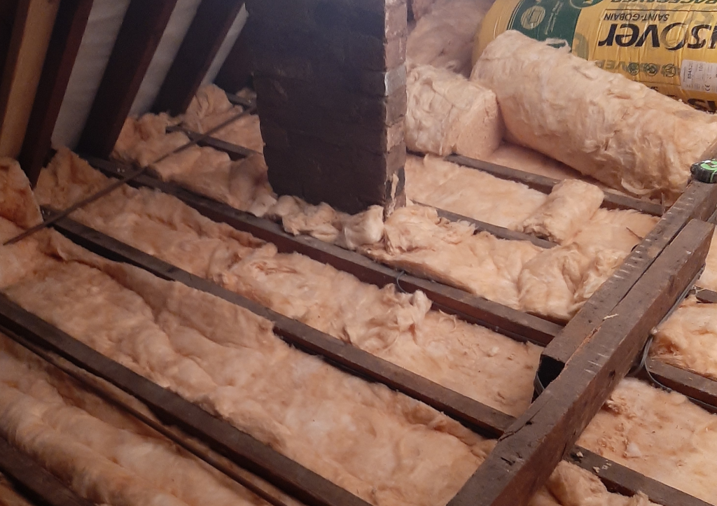 insulation at the hook after vital roof repairs