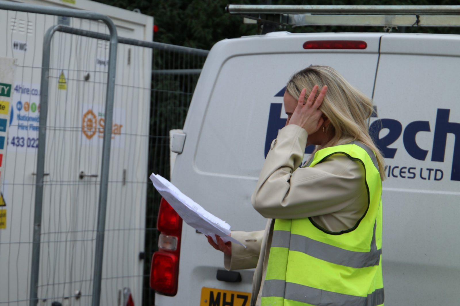 Issy working as part of the Hi-Tech Property Services team