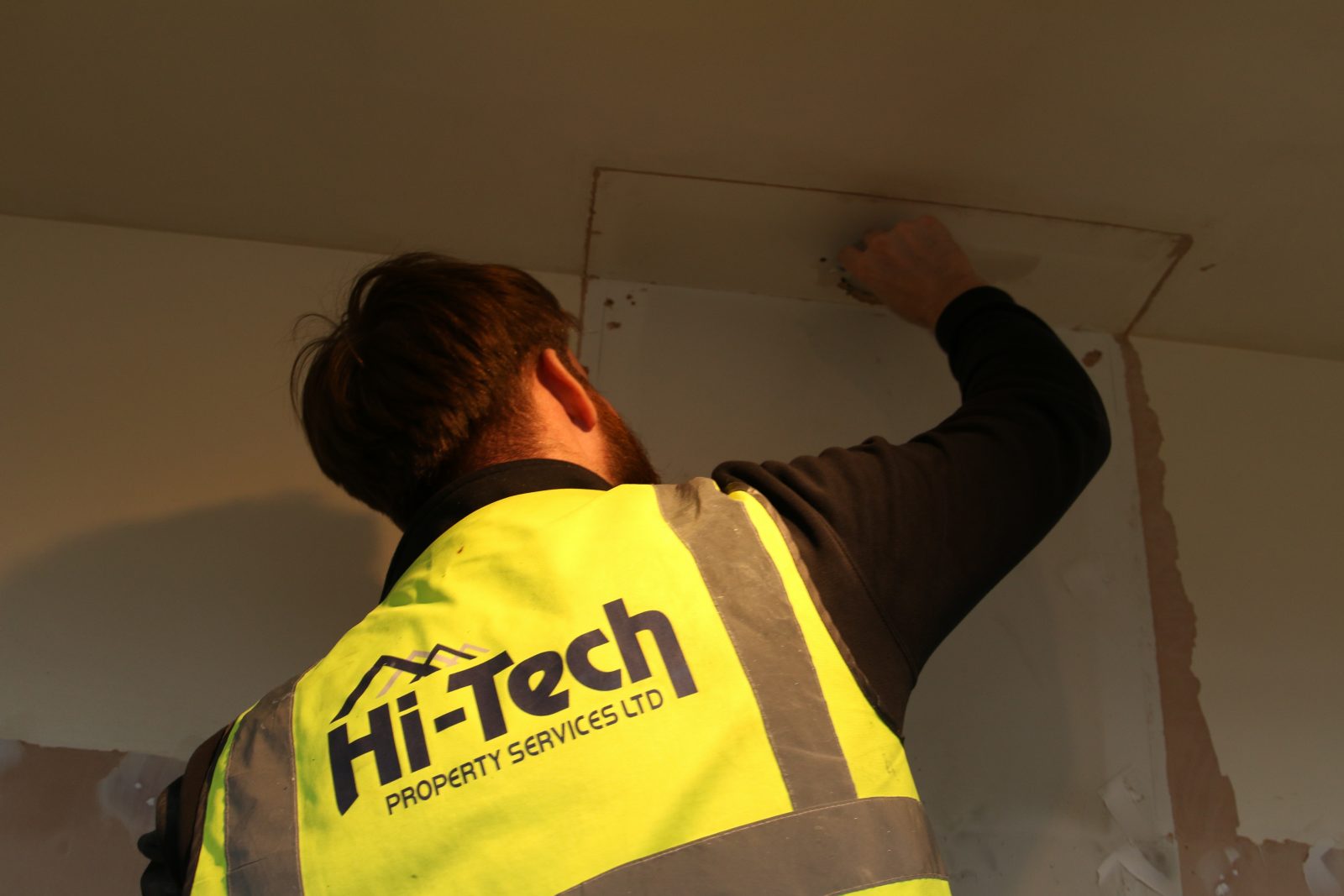 Hi-Tech operative working on site