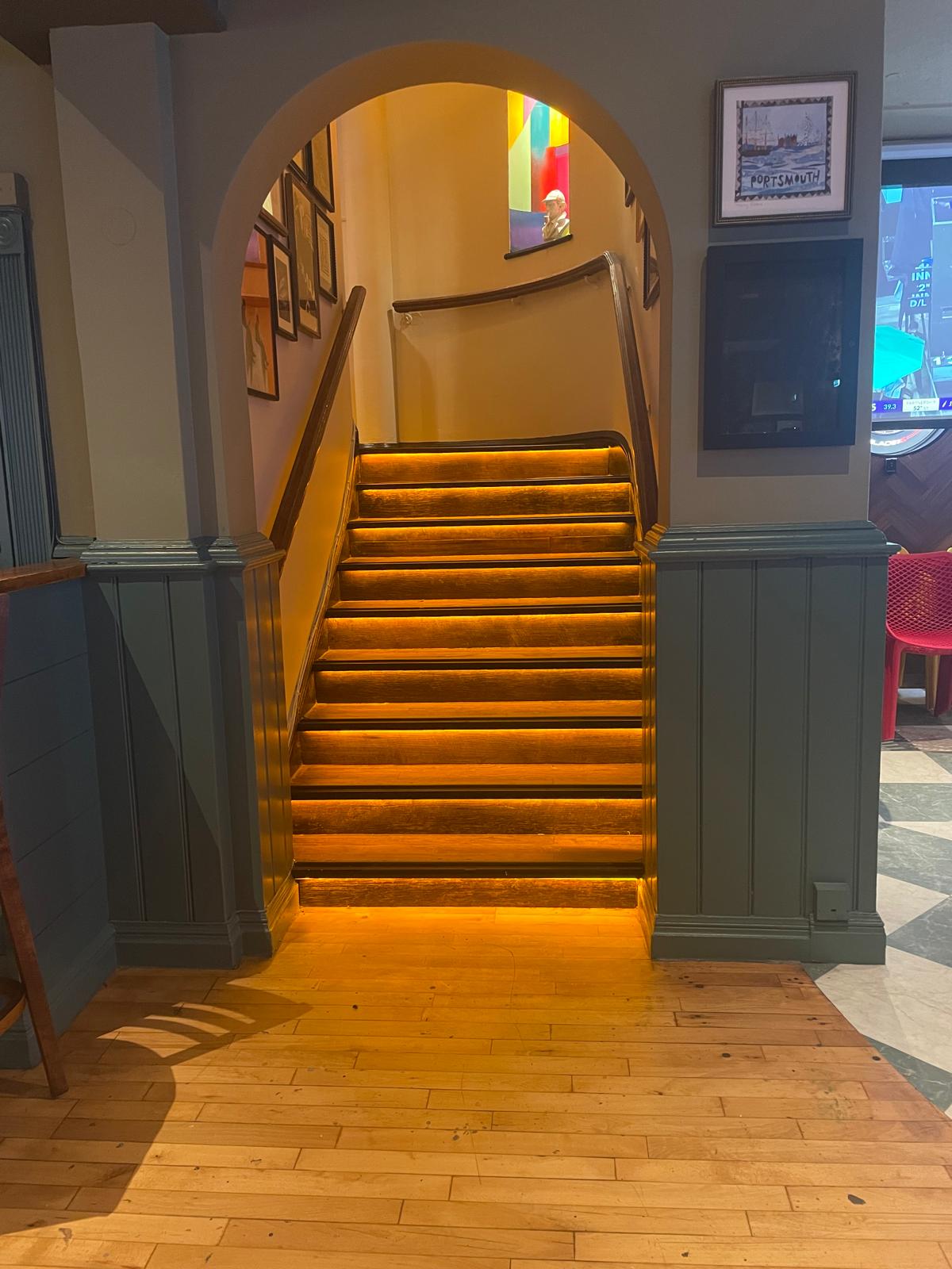 Feature lighting installation at The Dockyard Portsmouth