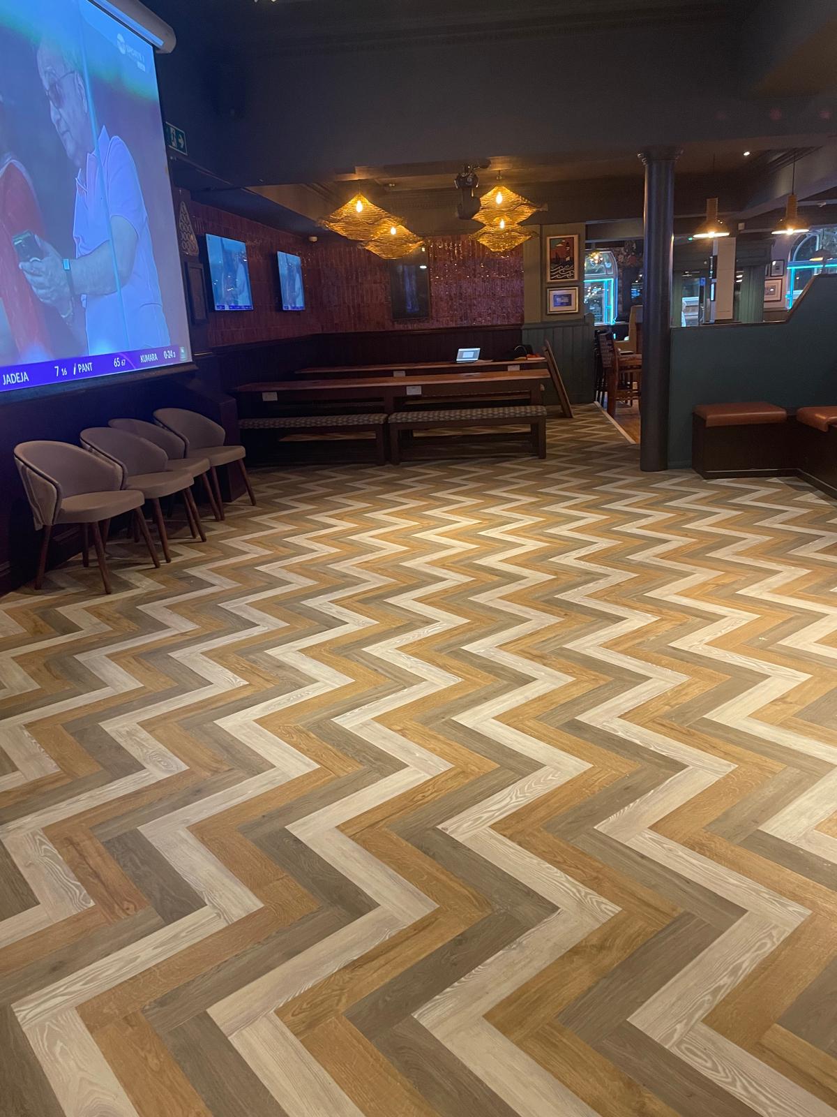 Completed bar and feature lighting at The Dockyard Portsmouth