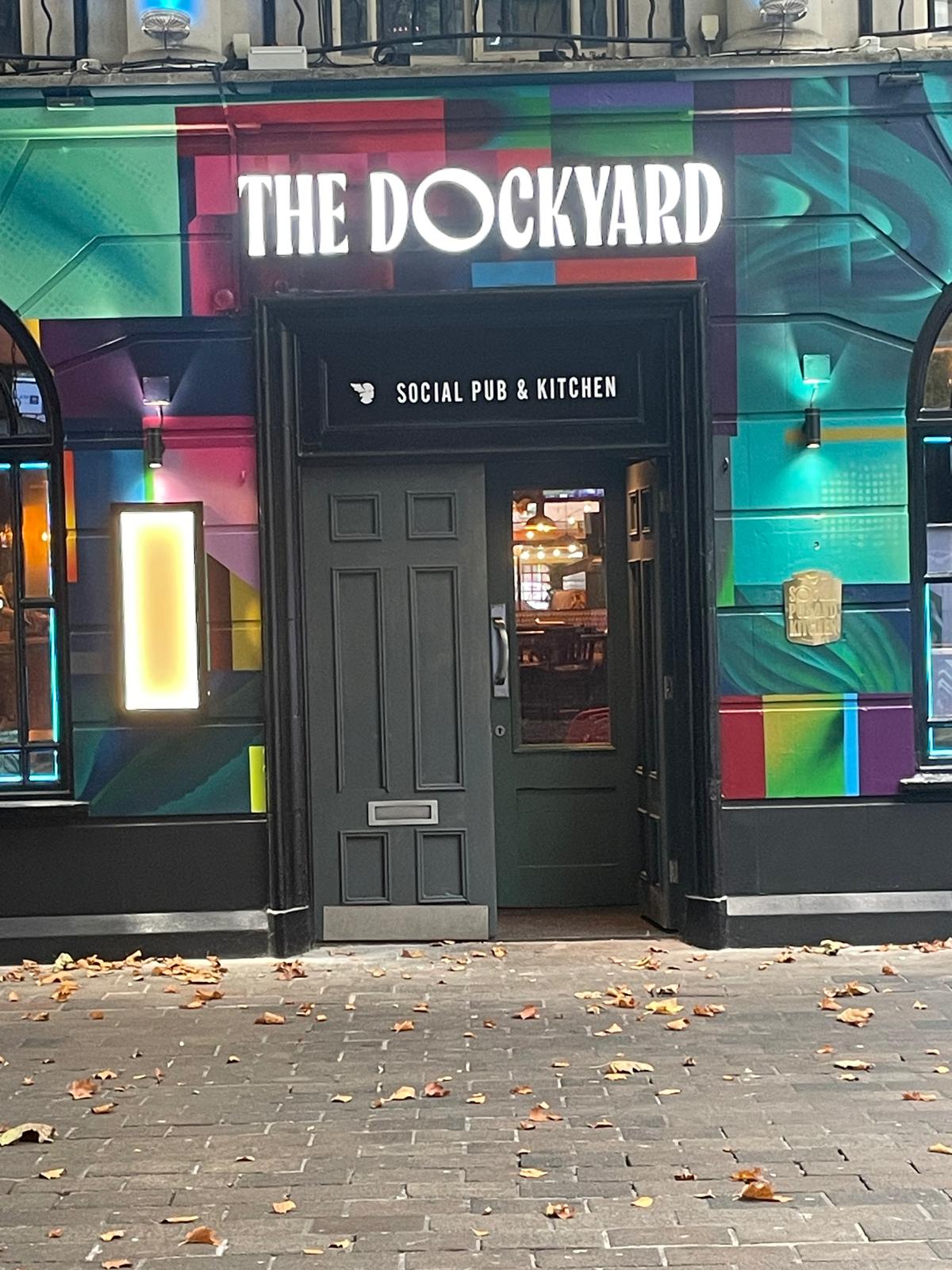 Completed bar and trading area at The Dockyard Portsmouth