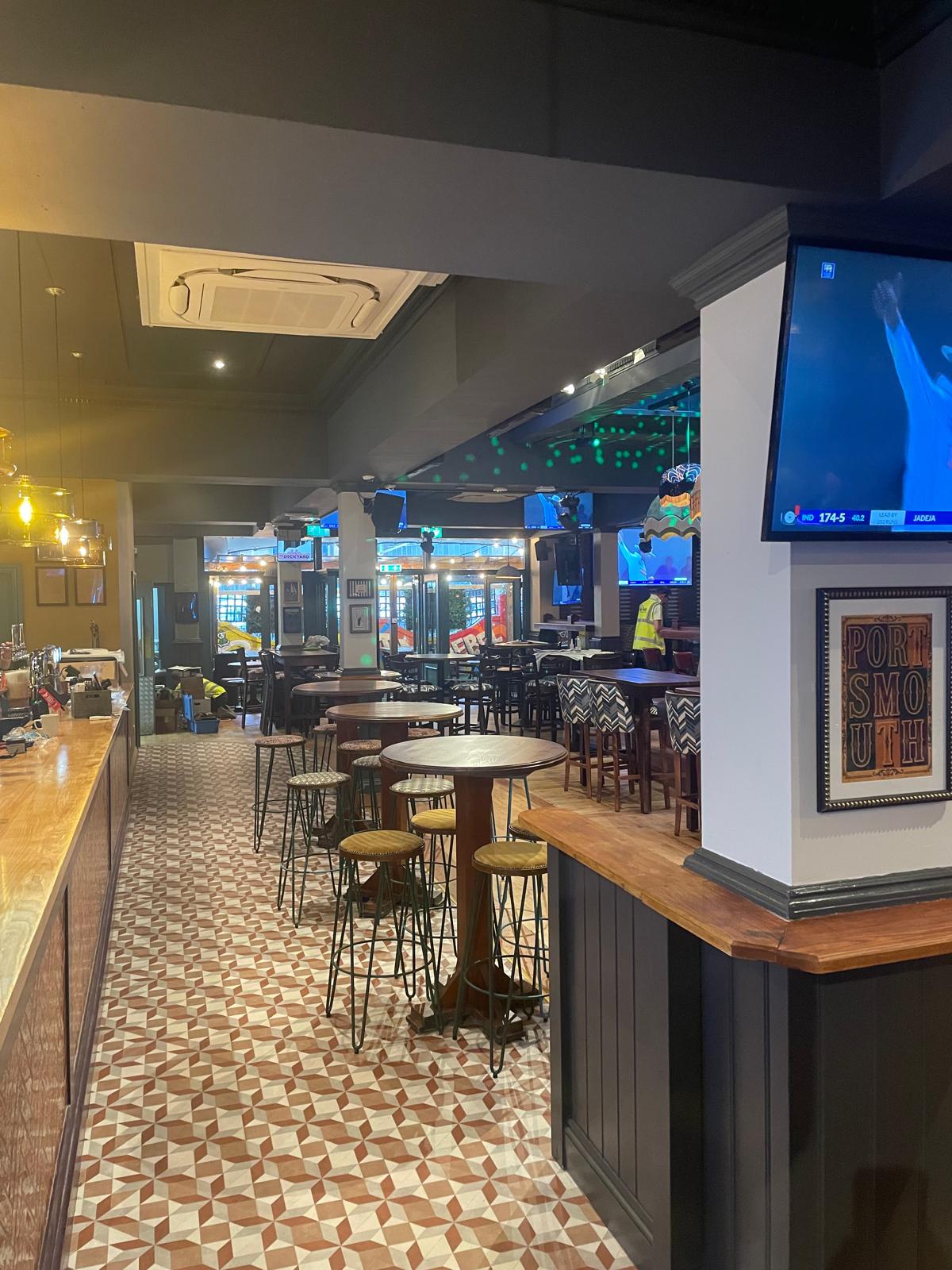 Completed trading space at The Dockyard Portsmouth